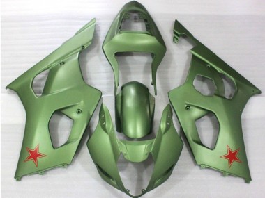 Army Green 2003-2004 Suzuki GSXR 1000 Motorcycle Fairings