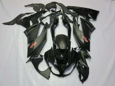 Black 2009-2012 Kawasaki ZX6R Motorcycle Fairings