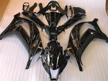 Black and Gold 2016-2019 Kawasaki ZX10R Motorcycle Fairings