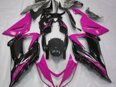 Black and Pink 2013-2018 Kawasaki ZX6R Motorcycle Fairings