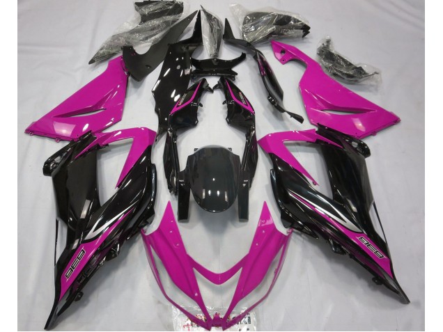 Black and Pink 2013-2018 Kawasaki ZX6R Motorcycle Fairings