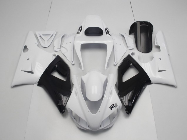 Black and White 1998-1999 Yamaha R1 Motorcycle Fairings