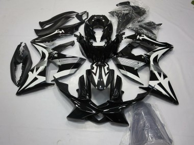 Black and White 2009-2016 Suzuki GSXR 1000 Motorcycle Fairings