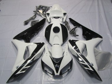 Black and White OEM Style No Decals 2006-2007 Honda CBR1000RR Motorcycle Fairings