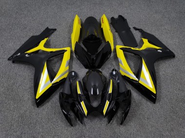 Black and Yellow OEM Style 2006-2007 Suzuki GSXR 600-750 Motorcycle Fairings