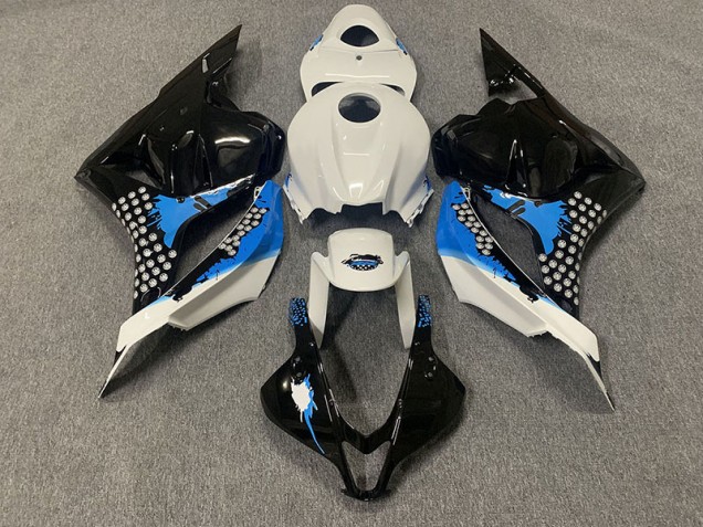 Black Blue and White 2009-2012 Honda CBR600RR Motorcycle Fairings