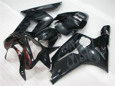 Black Flame 2003-2004 Kawasaki ZX6R Motorcycle Fairings