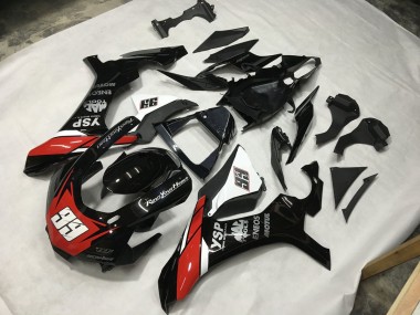 Black Red and White 99 2015-2019 Yamaha R1 Motorcycle Fairings