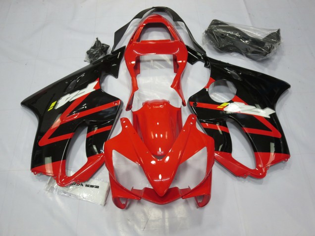 Black Red and Yellow i 2001-2003 Honda CBR600 F4i Motorcycle Fairings