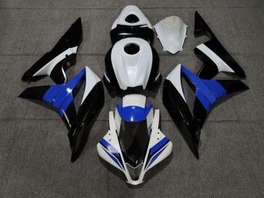 Black White and Blue 2007-2008 Honda CBR600RR Motorcycle Fairings