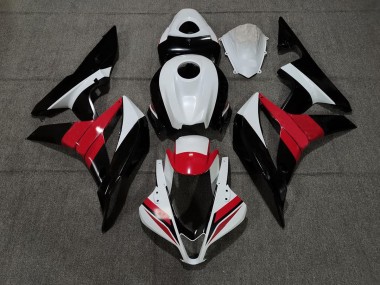 Black White and Red 2007-2008 Honda CBR600RR Motorcycle Fairings