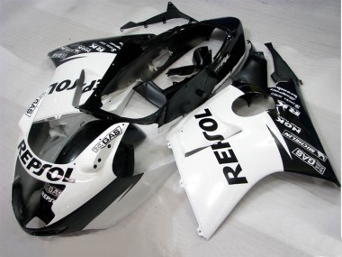 Black White Repsol 1996-2007 Honda CBR1100XX Motorcycle Fairings