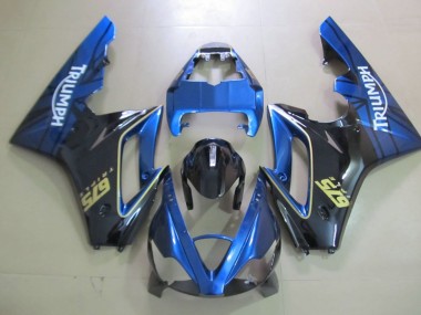 Blue and Black 2006-2008 Triumph Daytona 675 Motorcycle Fairings