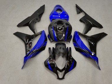 Blue and Black 2007-2008 Honda CBR600RR Motorcycle Fairings