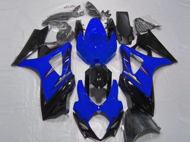 Blue and Black 2007-2008 Suzuki GSXR 1000 Motorcycle Fairings