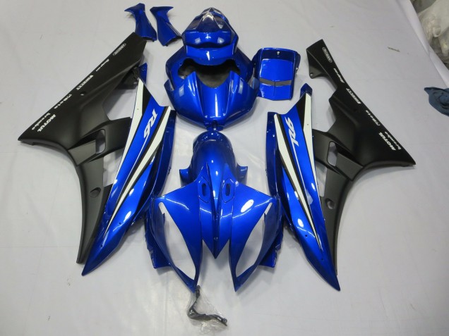 Blue and Black Design 2006-2007 Yamaha R6 Motorcycle Fairings