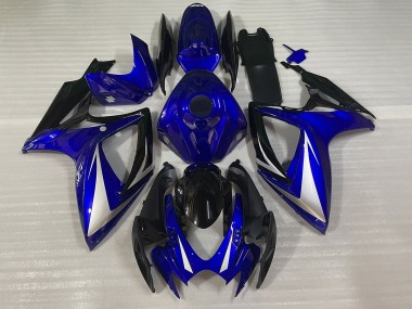 Blue and Black Special 2006-2007 Suzuki GSXR 600-750 Motorcycle Fairings