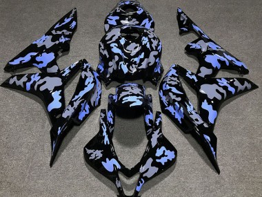 Blue and Gray Camouflage 2007-2008 Honda CBR600RR Motorcycle Fairings