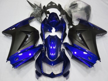 Blue and Matte Black 2008-2013 Kawasaki Ninja 250 Motorcycle Fairings