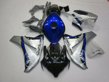 Blue and Silver TBR 2006-2007 Honda CBR1000RR Motorcycle Fairings