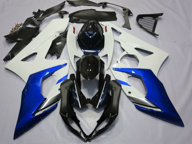 Blue and White 2005-2006 Suzuki GSXR 1000 Motorcycle Fairings