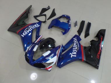 Blue and White 2009-2012 Triumph Daytona 675 Motorcycle Fairings