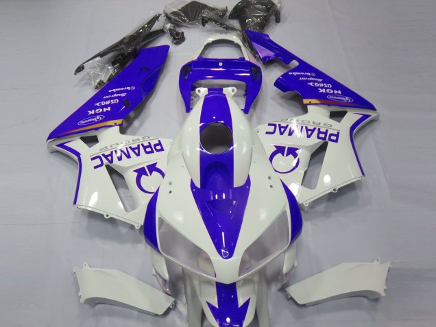 Blue and White Custom 2005-2006 Honda CBR600RR Motorcycle Fairings