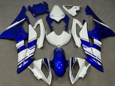 Blue and White Custom OEM Style 2008-2016 Yamaha R6 Motorcycle Fairings