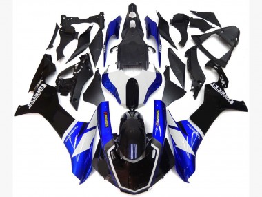 Blue and White Custom Style 2015-2019 Yamaha R1 Motorcycle Fairings