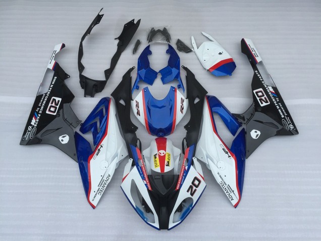 Blue and White Style OEM 2009-2018 BMW S1000RR Motorcycle Fairings