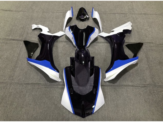 Blue Black and White 2015-2019 Yamaha R1 Motorcycle Fairings