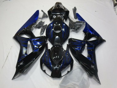 Blue Flame w Logos 2006-2007 Honda CBR1000RR Motorcycle Fairings