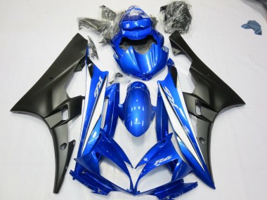 Blue Matte Black 2006-2007 Yamaha R6 Motorcycle Fairings