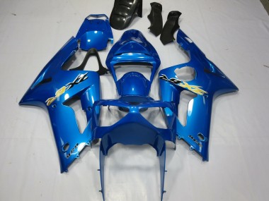 Blue Ninja 2003-2004 Kawasaki ZX6R Motorcycle Fairings