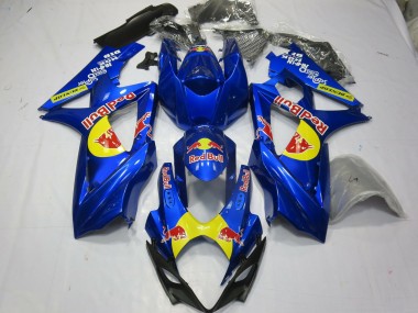 Blue Red Bull 2007-2008 Suzuki GSXR 1000 Motorcycle Fairings