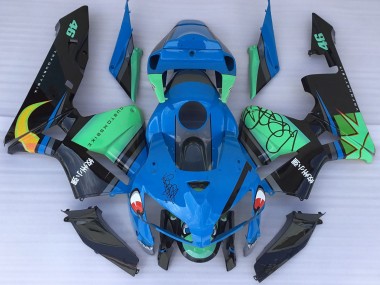 Blue Shark & Green 2005-2006 Honda CBR600RR Motorcycle Fairings