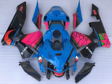 Blue Shark & Pink 2005-2006 Honda CBR600RR Motorcycle Fairings