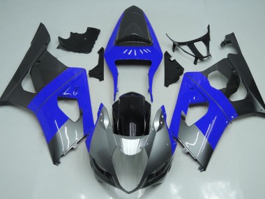 Blue Silver and Black 2003-2004 Suzuki GSXR 1000 Motorcycle Fairings