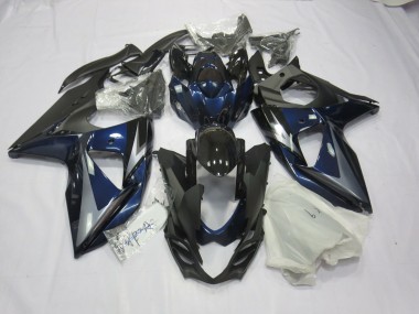 Blue Silver and Black 2009-2016 Suzuki GSXR 1000 Motorcycle Fairings