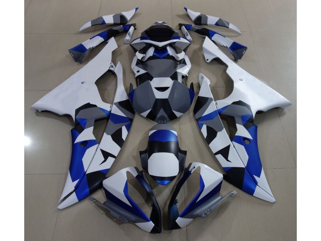 Blue Snow Camo 2008-2016 Yamaha R6 Motorcycle Fairings