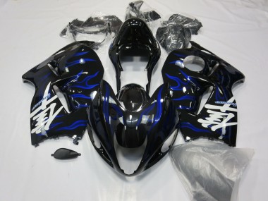 Blue Swirl 1997-2007 Suzuki GSXR 1300 Motorcycle Fairings