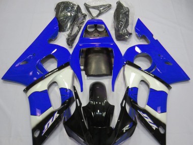 Blue White and Black 1998-2002 Yamaha R6 Motorcycle Fairings