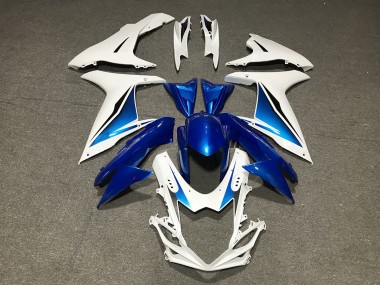 Blue White Custom 2011-2020 Suzuki GSXR 600-750 Motorcycle Fairings