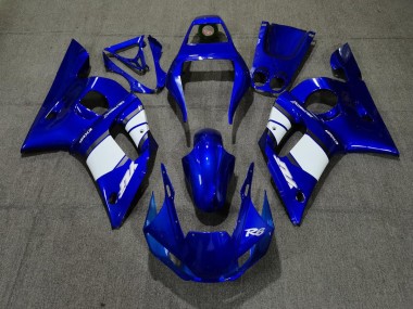 Blue White Design 1998-2002 Yamaha R6 Motorcycle Fairings