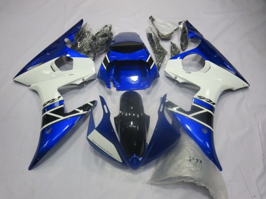 Blue White OEM Style 2003-2005 Yamaha R6 Motorcycle Fairings