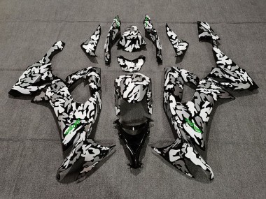 Camo and Green Logo 2008-2010 Kawasaki ZX10R Motorcycle Fairings