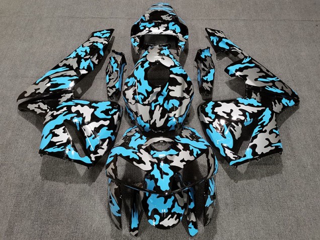 Camo & LIGHT BLUE 2005-2006 Honda CBR600RR Motorcycle Fairings