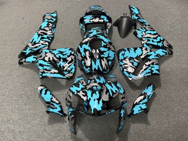 Camo & LIGHT CYAN 2005-2006 Honda CBR600RR Motorcycle Fairings