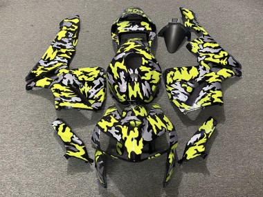 Camo & NEON YELLOW 2005-2006 Honda CBR600RR Motorcycle Fairings