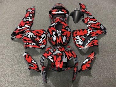 Camo & RED 2005-2006 Honda CBR600RR Motorcycle Fairings